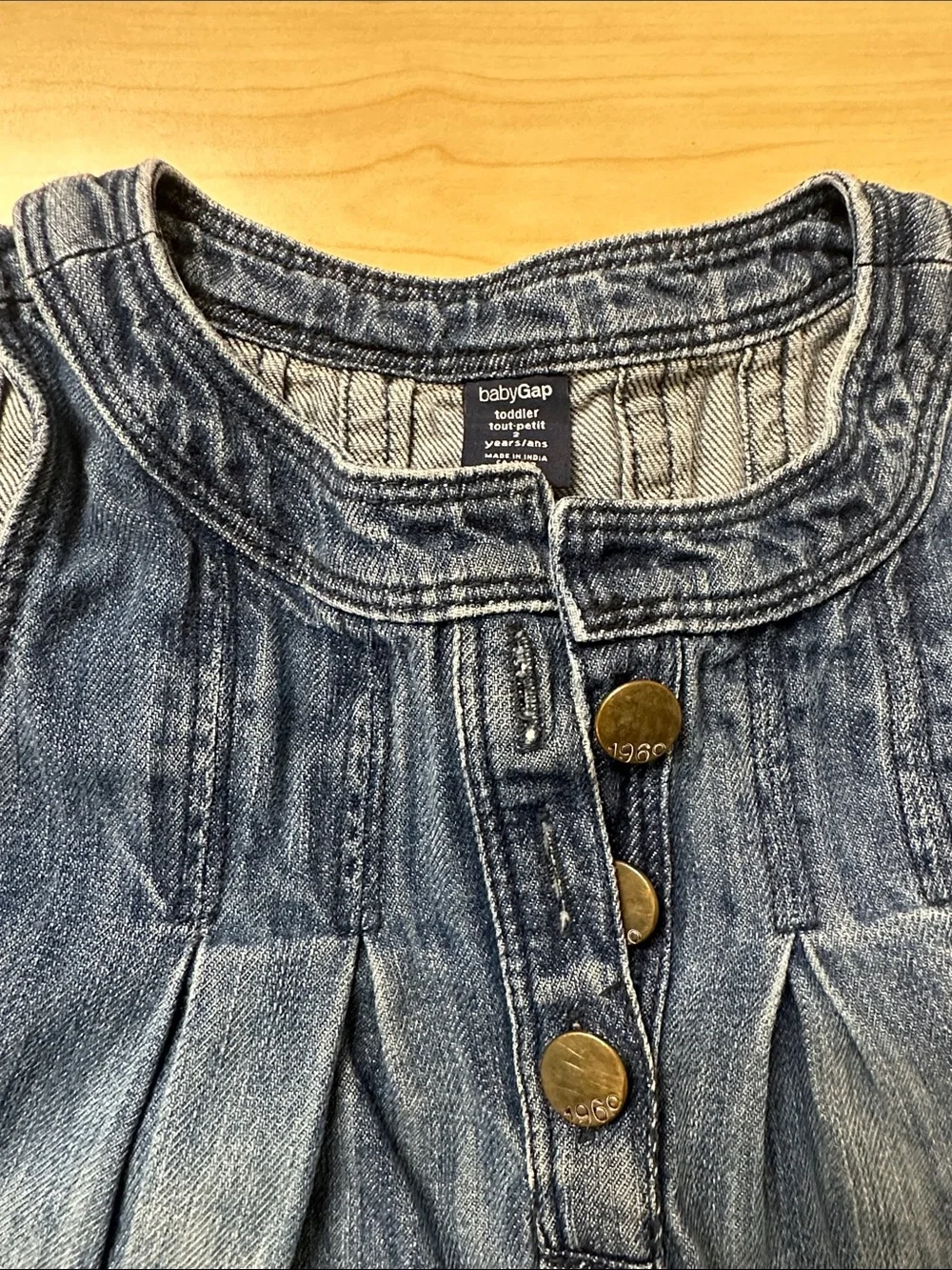 GAP Blue Denim Sleeveless Tunic Top